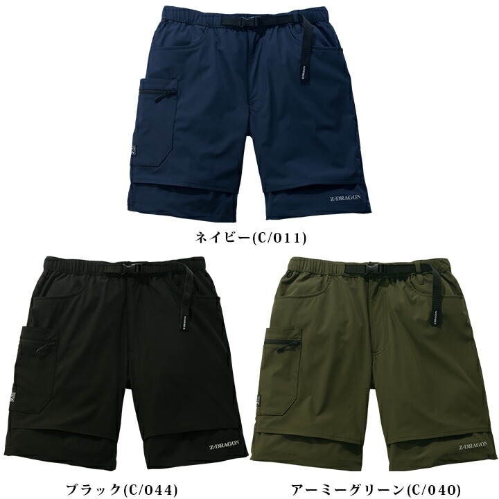 ショートパンツ ひんやり 冷感 ストレッチ ワークパンツ 接触冷感 Z
