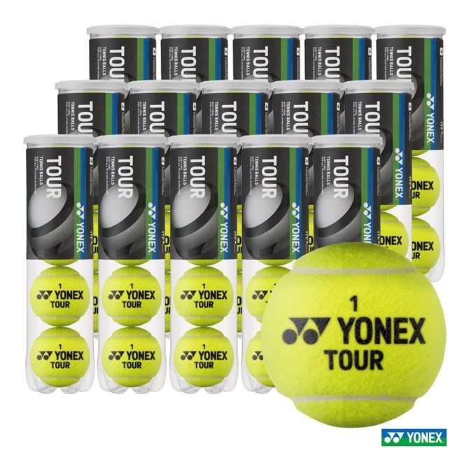 ヨネックス YONEX テニスボール TOUR（ツアー） 4球入 1箱（15缶/60球