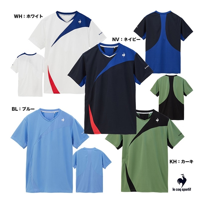ルコックスポルティフ LCS テニスウェア メンズ 切替ゲームシャツ