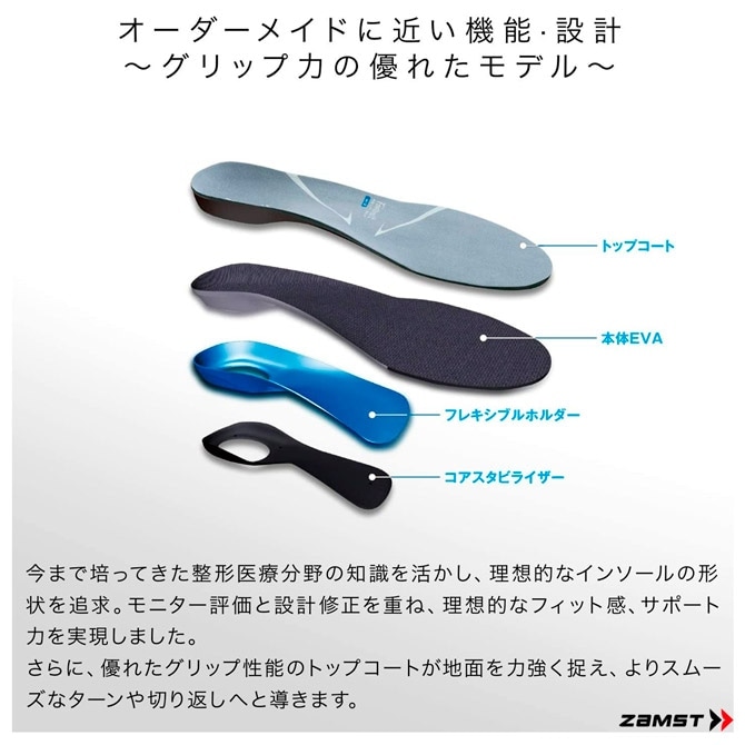 ザムスト ZAMST インソール Footcraft AGILITY GRIP 3796 | メーカー