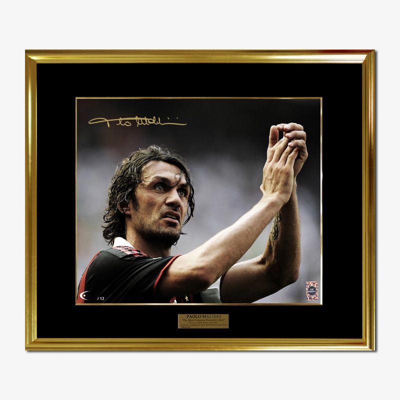 世界限定12枚] パオロ・マルディーニ直筆サイン入りグラフィックアート