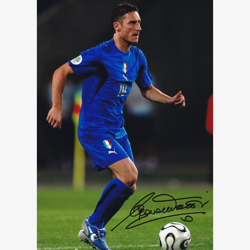 トッティ直筆サイン入りイタリア代表2006フォト (ワールドチャンピオン
