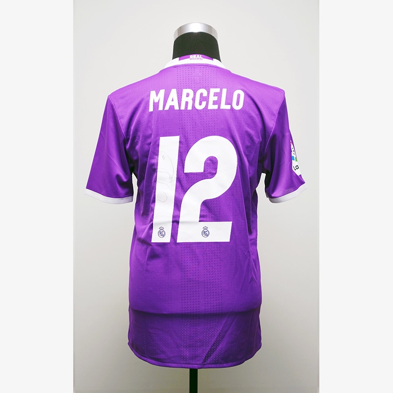 マルセロ直筆サイン入り選手支給レアルマドリード16/17アウェイ