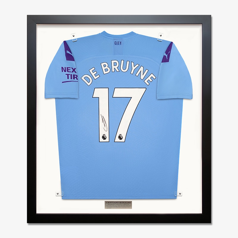 EX*デ・ブライネ直筆サイン入りマンチェスターシティ19/20ホーム