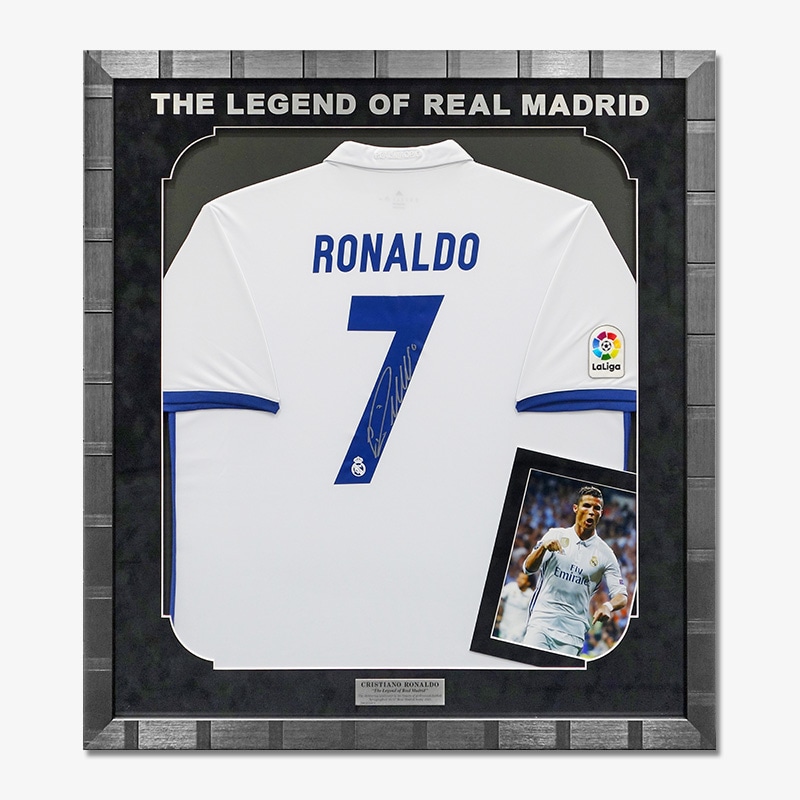 ロナウド直筆サイン入りレアルマドリード16/17ホームユニフォーム特製