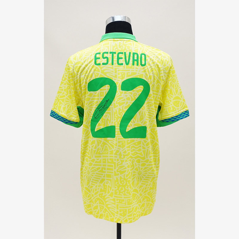 エステバン直筆サイン入りブラジル代表2024ホームユニフォーム | THE