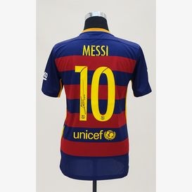 メッシ直筆サイン入りバルセロナ05/06ホームユニフォーム | THE DUGOUT