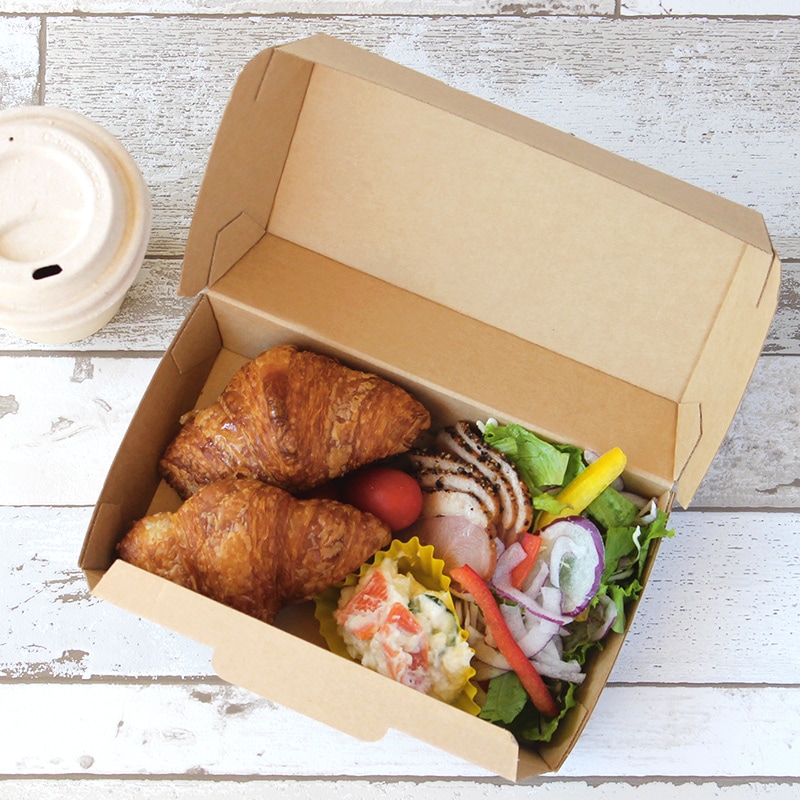 テイクアウト用 クラフトランチボックス 未晒 S 50個