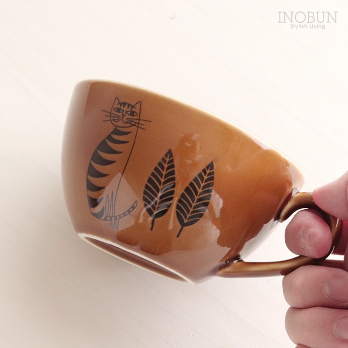 オールドカッパー スープマグ CAT/CHES 日本製 陶磁器 クラフトBOX入り 猫