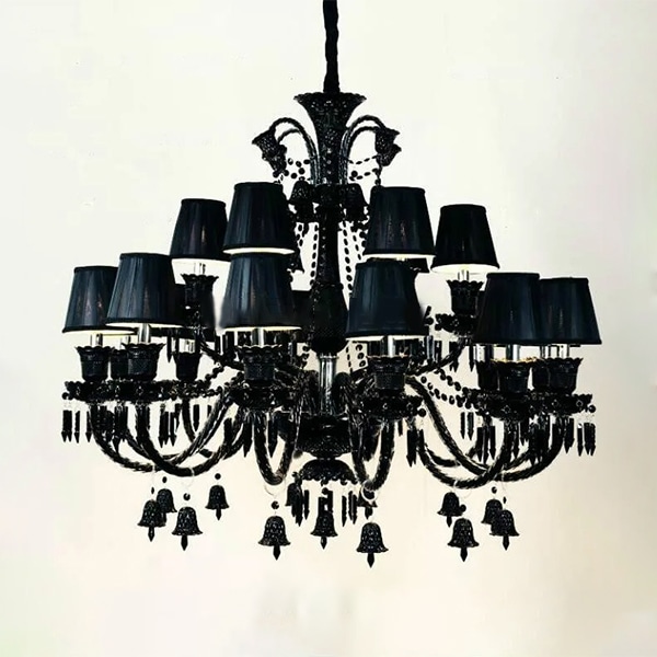 デザイン照明 ブラッククリスタルシャンデリア 6／10／18灯（Φ700／920