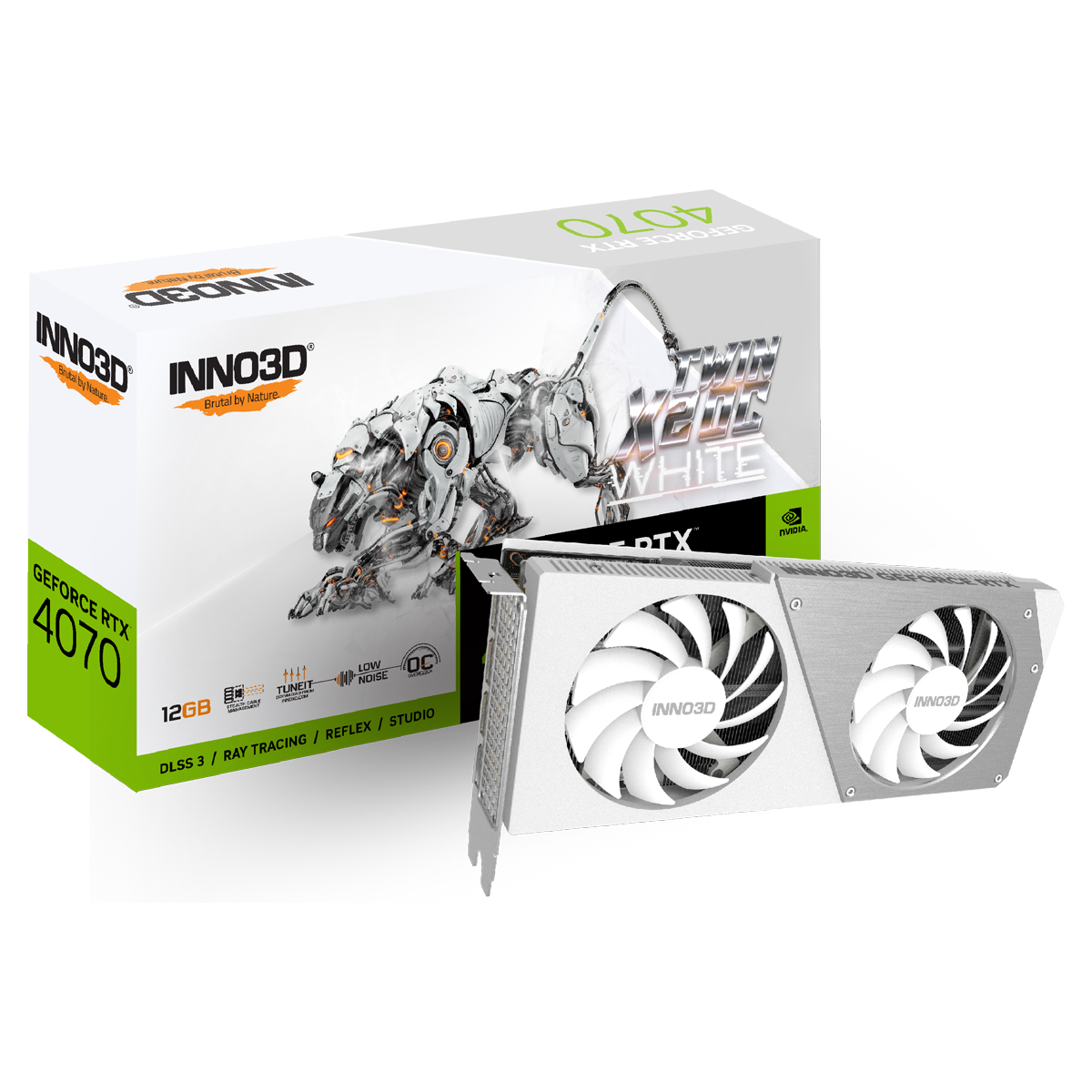 INNO3D GeForce RTX 4070 TWIN X2 OC WHITE STEALTH (IN40710R) | 全て