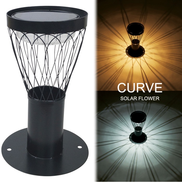 ソーラーライト 屋外 防雨仕様 誘導灯 LED ソーラーフラワー CURVE