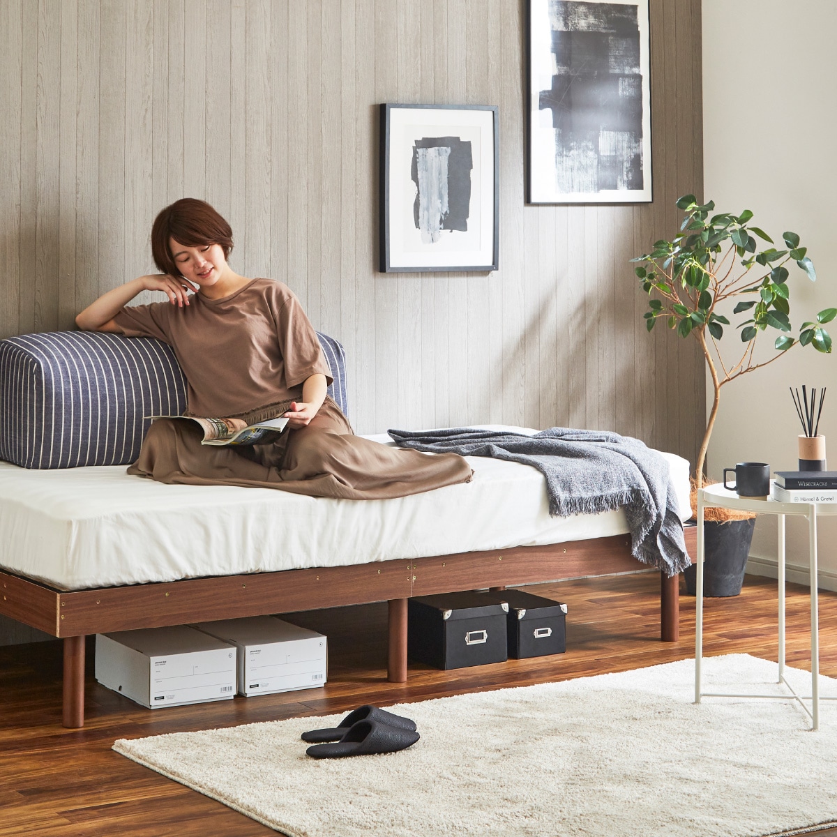 c*g様 無印 木製ベッドフレーム シングル 足は取り外せます c*g様 無印