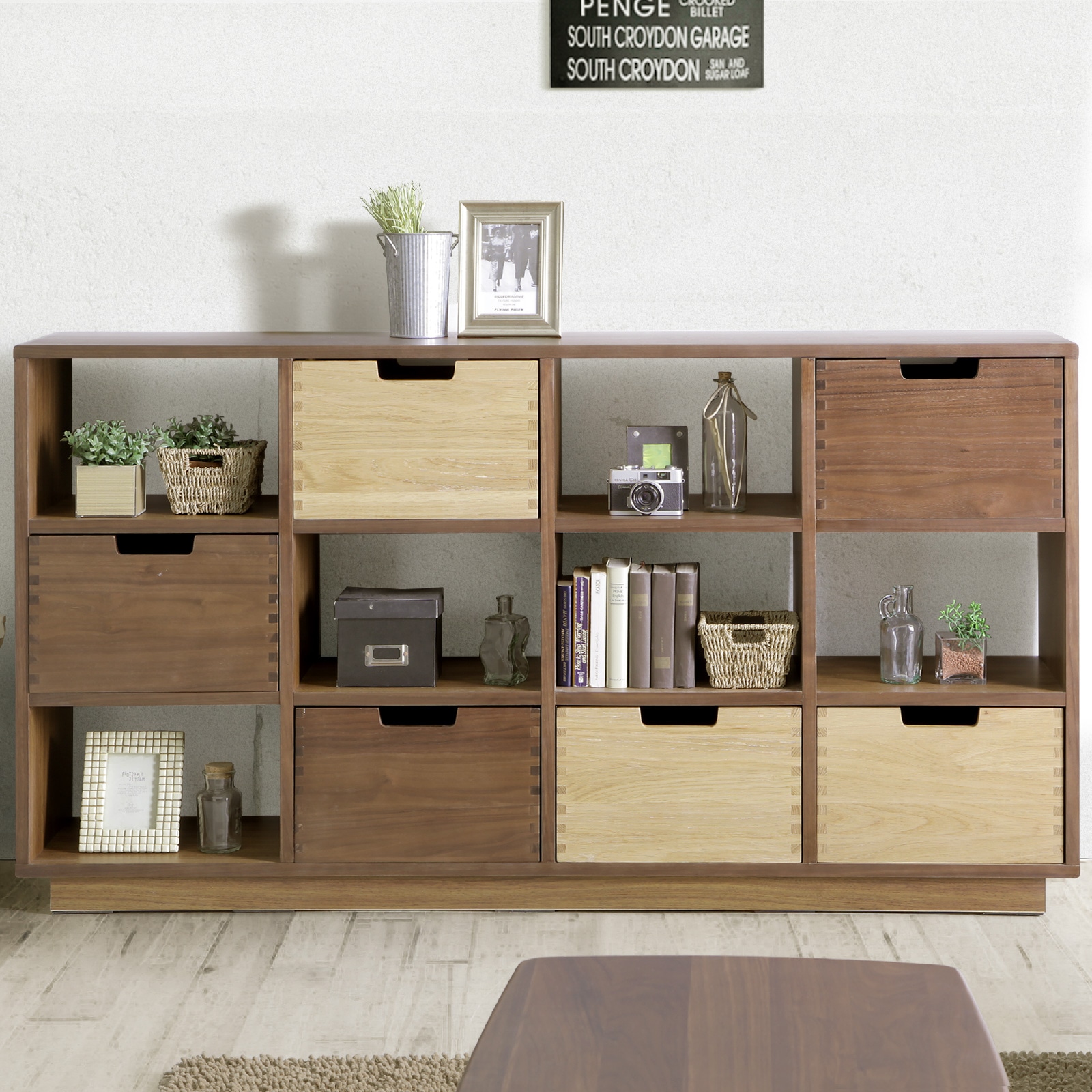 オープンラック フリーラック ウォールナット オーク 無垢材 LI FREE