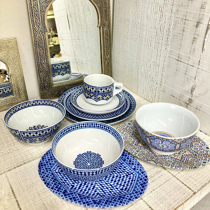 モロッコ3大陶器/フェズ】コセマ ボウル フェズグリーン | 大原真樹