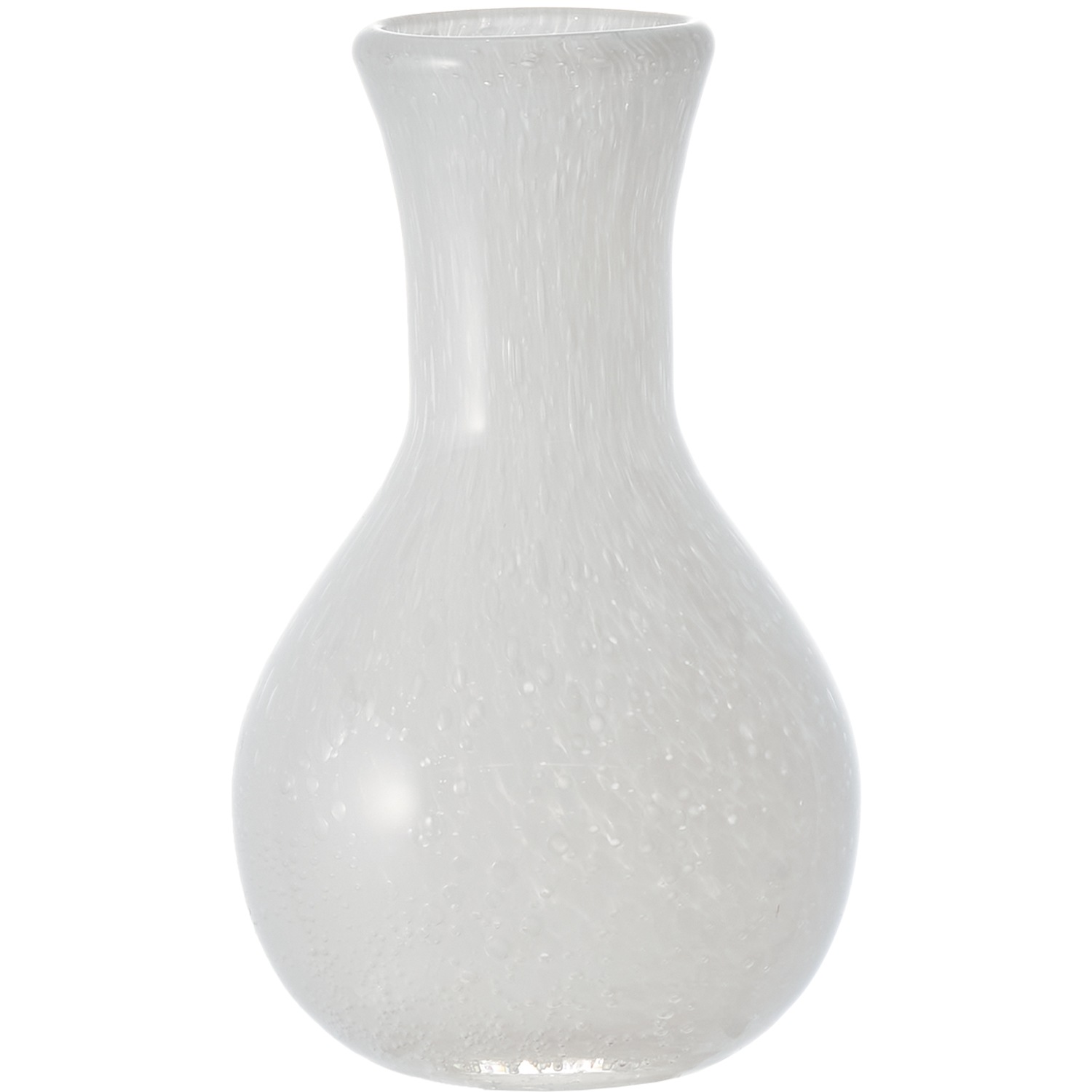DGガラスアクビーH16.5 ホワイト | ガラスの花瓶・花器 | 花の資材通販