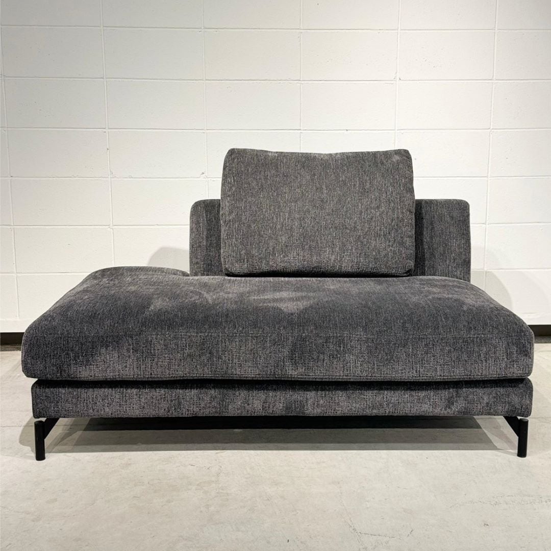 2人掛けソファ FLORENCE(フローレンス) グレー・ブラックファブリック