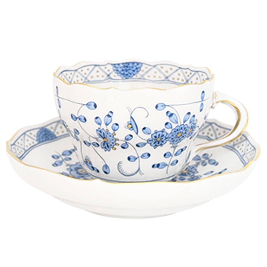 マイセン インドの花 （ブルー） ティーカップ＆ソーサー 343210/00582