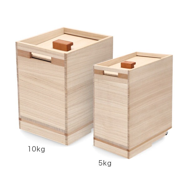 増田桐箱店 桐の米びつ 10キロ 桐の米びつキャスター付 米びつ 10kg 桐