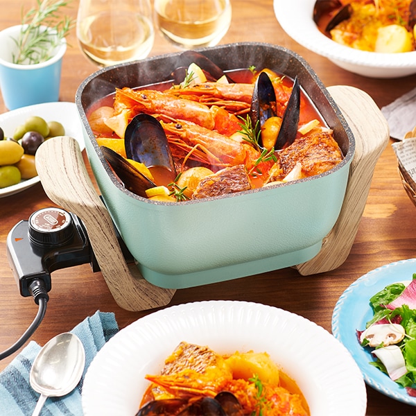 トフィー Toffy コンパクトマルチ電気鍋 鍋 多機能 温度調節 1台6役 K