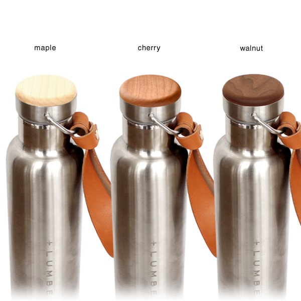 THERMO BOTTLE 350ml」ステンレス素材に銘木をプラスした木製水筒