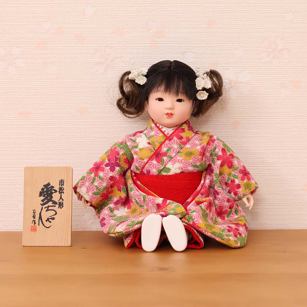 市松人形 齊藤公司作 5号 n23kt5-c2 横幅18cm