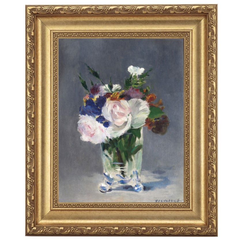 マネ 「クリスタル花瓶の花」 10号 立体複製名画 【5％ポイント還元中