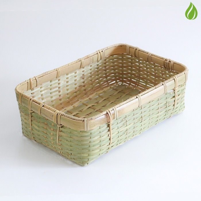 竹細工 収納かご 真竹（青竹） 塩かご 大 34.5cm ／ 茨城県