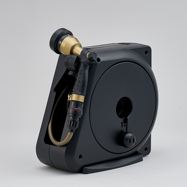 コンパクトガーデンリールⅡ20m ブラック ゴールドホース｜ロイヤル