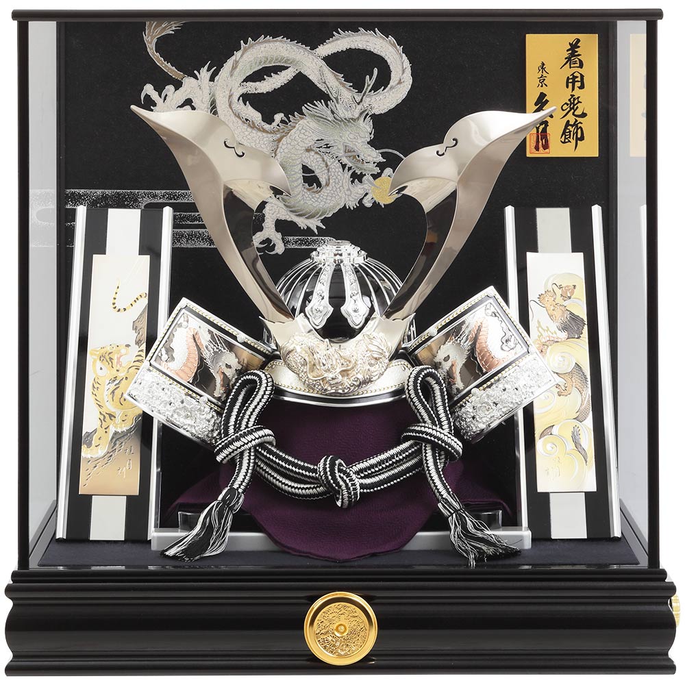 着用兜ケース飾り ガラスケース オルゴール付 6G-C1 | 五月人形