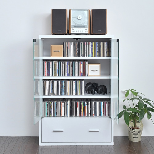 キャビネット スリム ガラス扉 本棚 ガラスキャビネット FR-050（商品