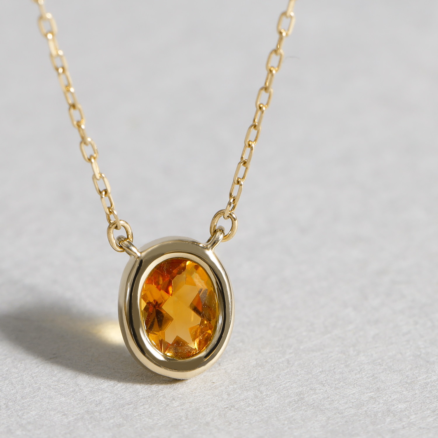 オーバル シトリン ネックレス / c0034ct ジュエリー専門店 malvaceae