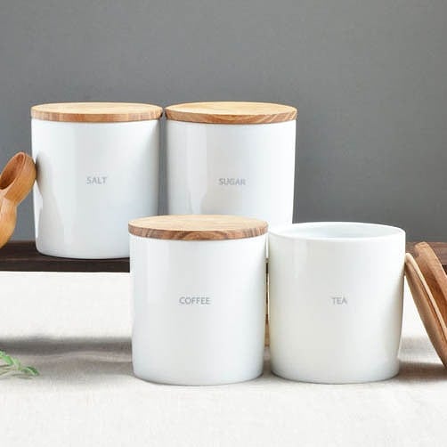 キャニスター ベーシック ソルト シュガー コーヒー ティー【B STYLE