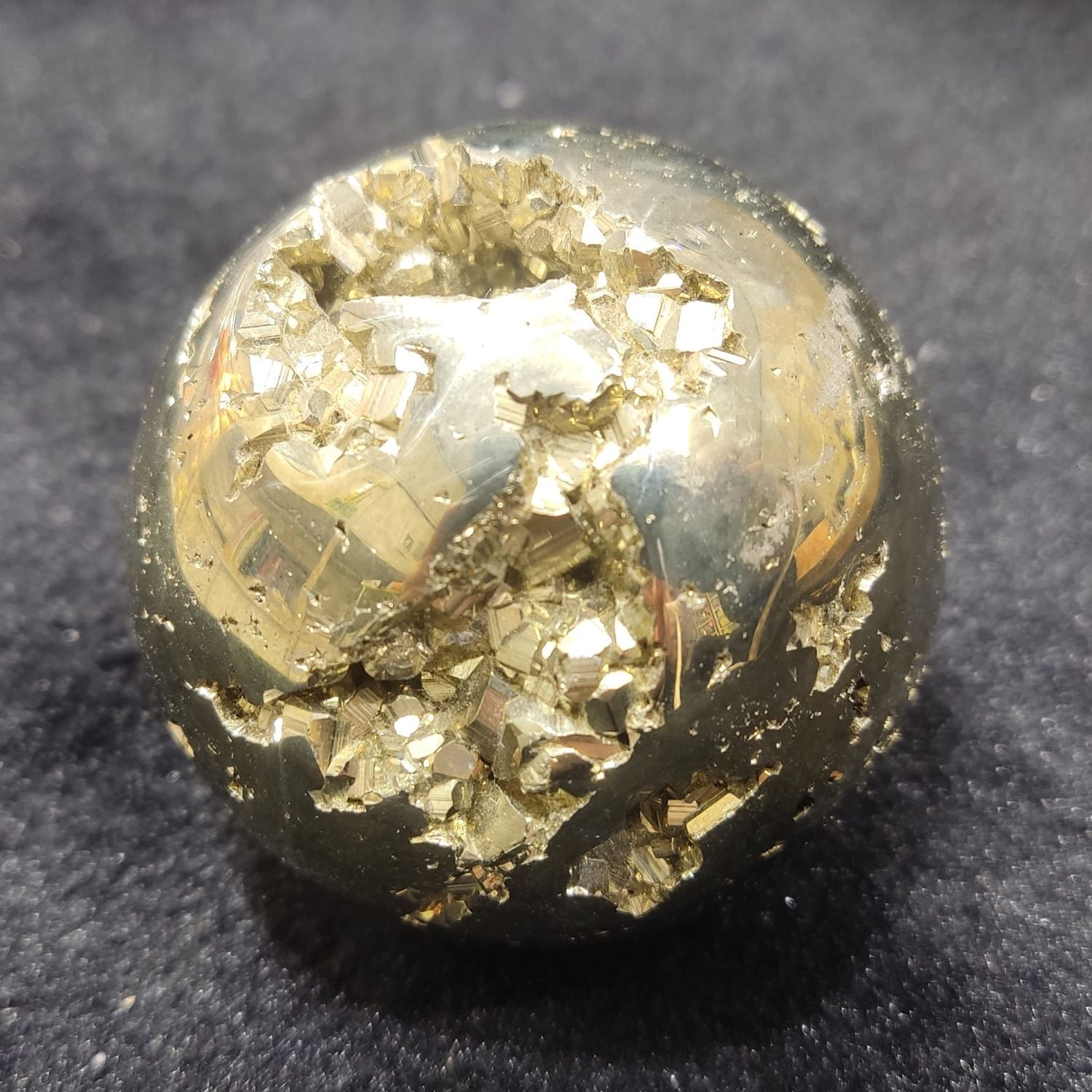 スフィア(丸玉)・パイライト(黄鉄鉱) 直径49mm | 〇ポリッシュ