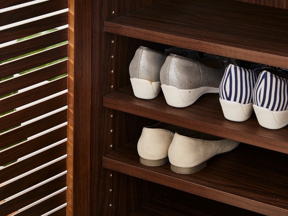 送料無料／ 幅80cm ハイタイプ シューズボックス 下駄箱 選べる2色