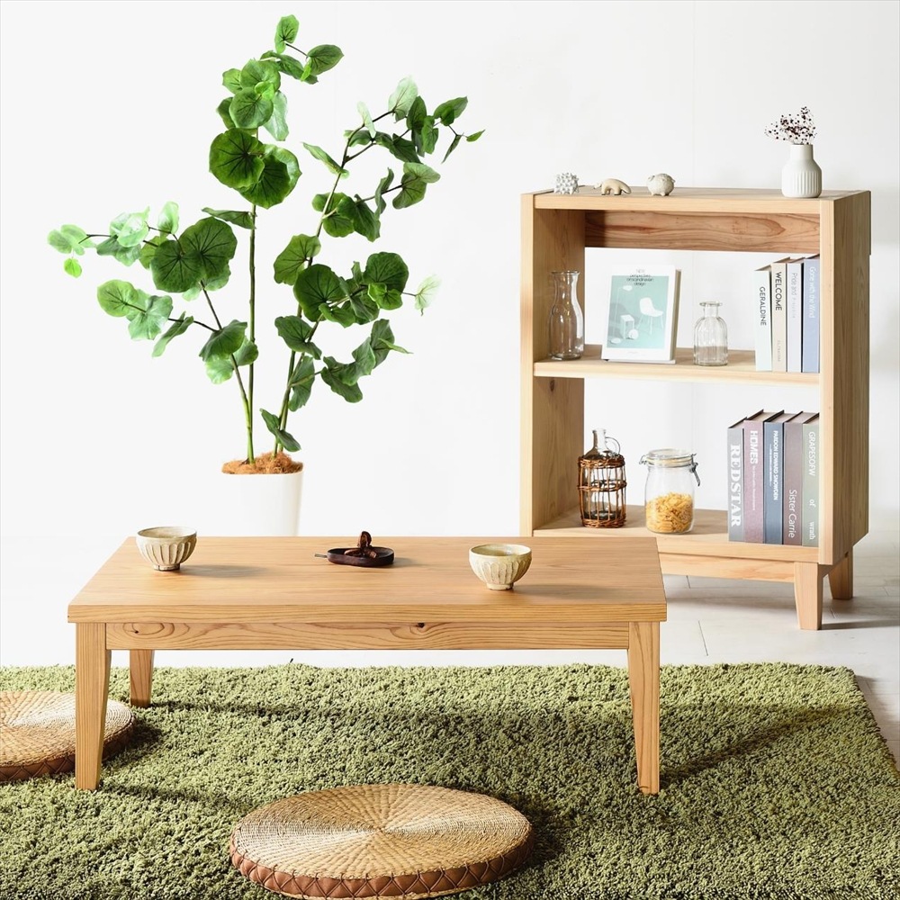 杉の板のローテーブル㉘ 杉の自然木のローテーブル 杉の木目が大変綺麗