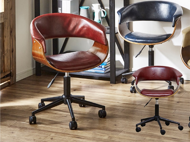 レトロ感漂うアンティークワークチェアー チェア デスクチェア