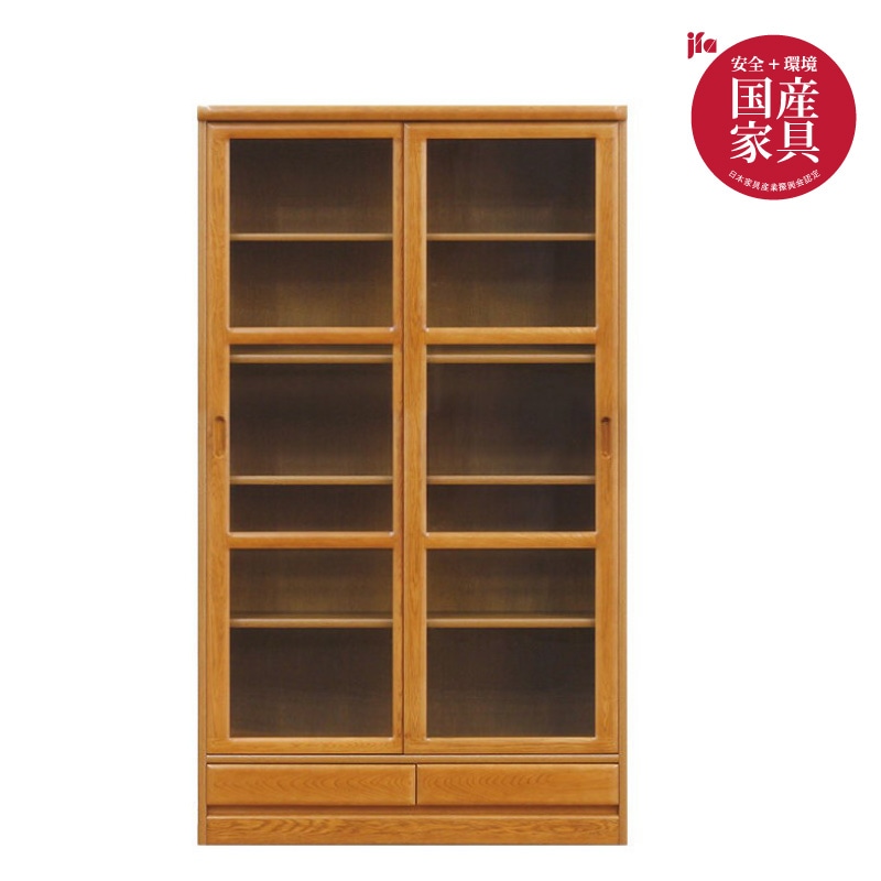 浜本工芸】 書棚 No.3600G 幅105cm ナラ材 国産家具 | Ohkawa ONLINE