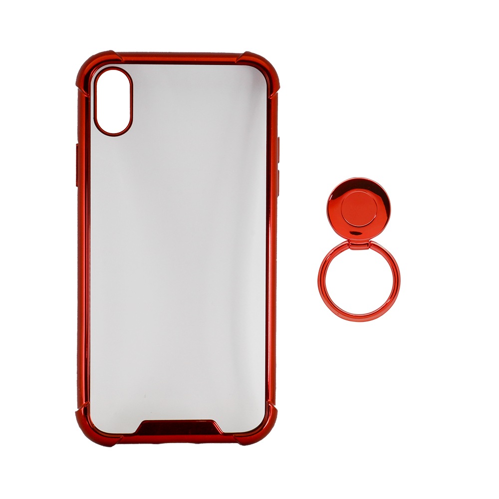 iPhone XR 対応 落下防止リング付き 耐衝撃ハイブリッド ケース(OWL