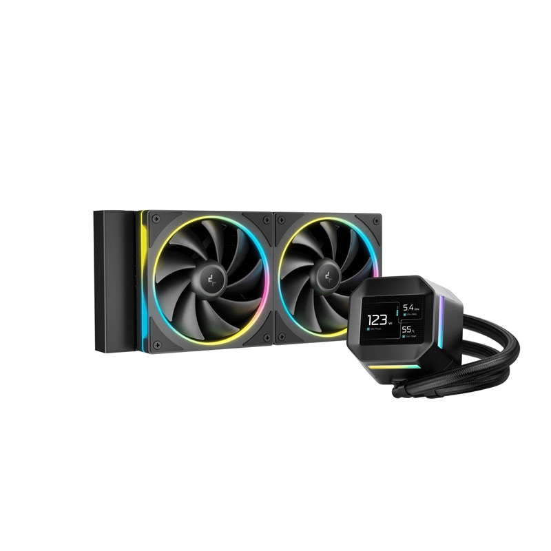 Deepcool LM240 2.4インチ液晶搭載 高性能簡易水冷クーラー ブラック