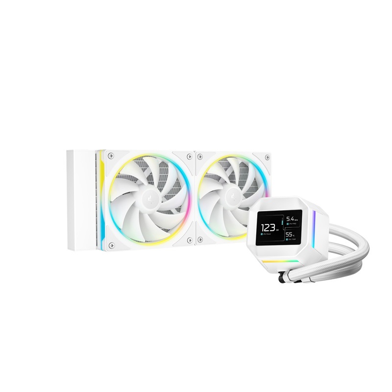 ZZZ】Deepcool LM240 WH 2.4インチ液晶搭載 高性能簡易水冷クーラー