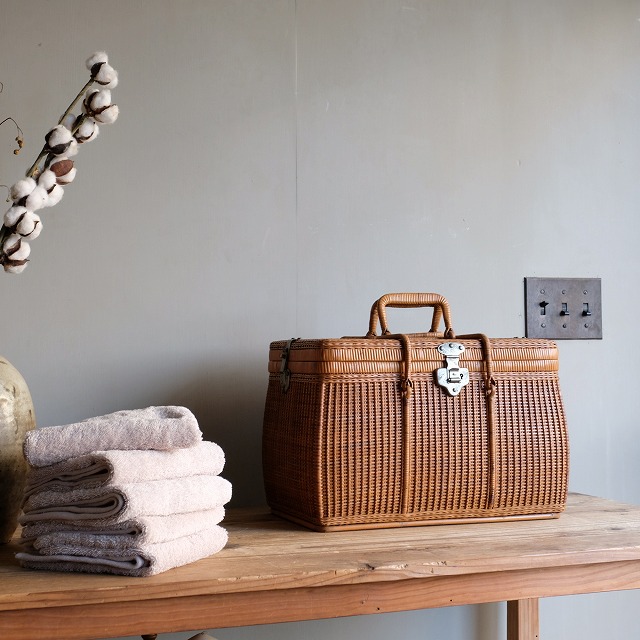 籐の大正バスケット 煎茶籠｜古雑貨,籠 バスケット｜古家具