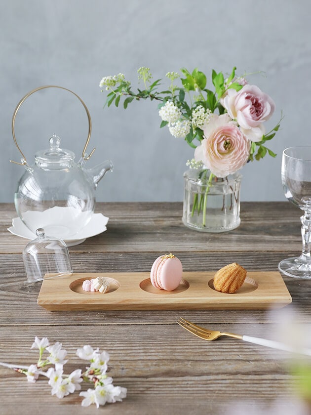 ウッドトレー3つ穴