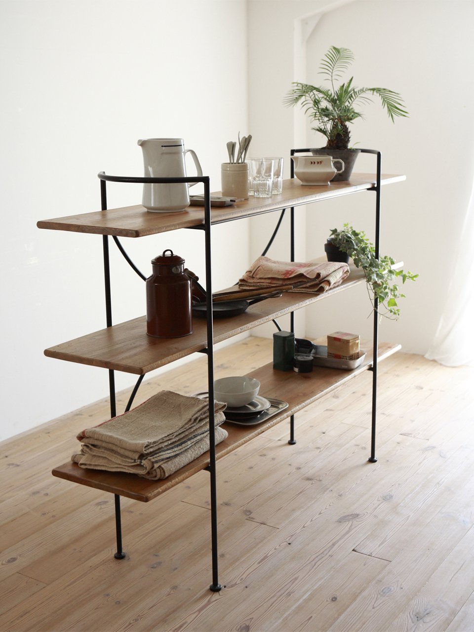 広松木工 GALA アイアンシェルフ 3段 (受注生産) | すべての商品