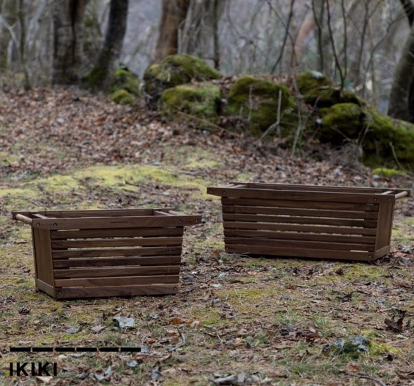 IKIKI シェルフコンテナL (オーク、ウォールナット) | エクステリア