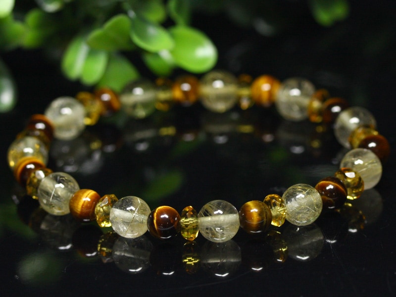 ☆オリジナルデザイン☆ 【ブレスレット】ルチルクォーツxシトリンx