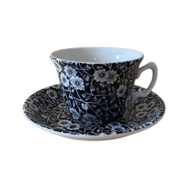 バーレイ ブラックキャリコ カップ＆ソーサー(SH) 187ml アウトレット