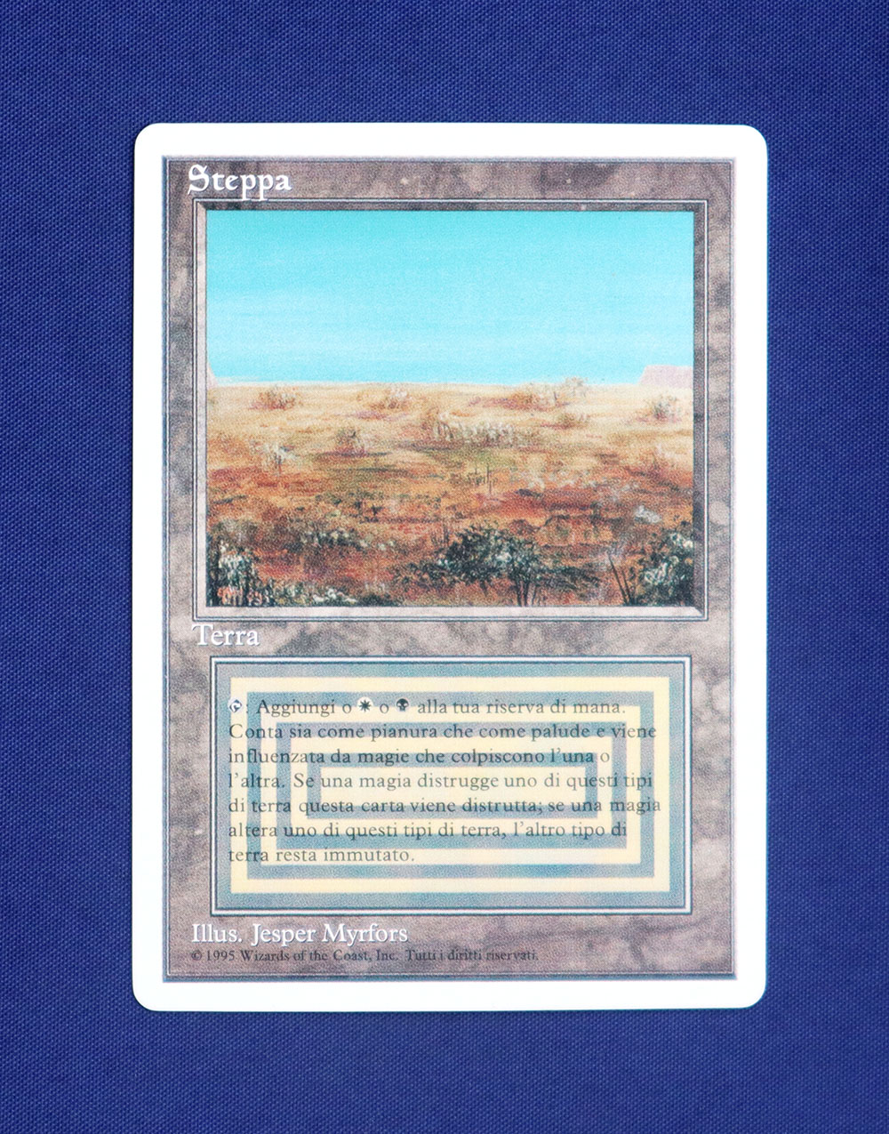 Scrubland (Steppa) regular IT from Revised Edition (3ED) MTG Proxy