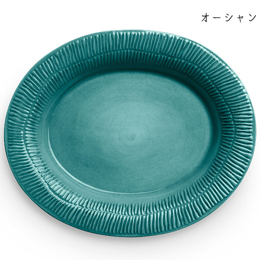 楕円形の大皿 | ストライプス オーバルプレート 35×29cm