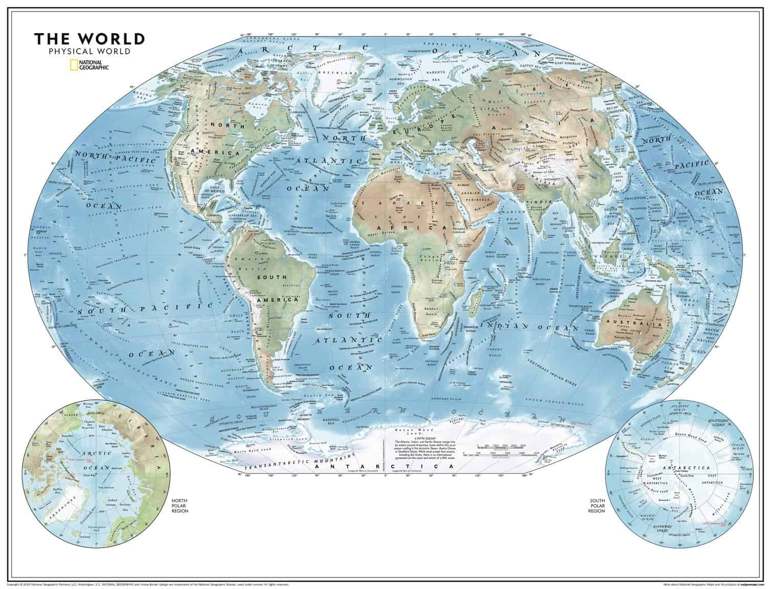 Physical World Map - National Geographic